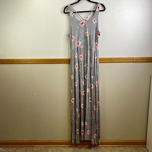 SO Maxi Dress Gray Floral